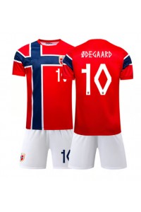 Norja Martin Odegaard #10 Jalkapallovaatteet Lasten Kotipeliasu MM-kisat 2026 Lyhythihainen (+ Lyhyet housut)